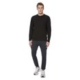 thumbnail image 2 of Dark Black Men's Long Sleeve Henley, 2 of 6