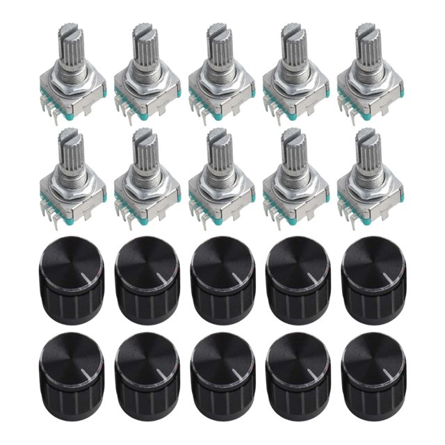 EC11 Rotary Encoder Set of 10 360 Degree Code Switch for Industrial Use