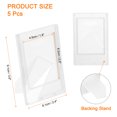 thumbnail image 2 of Uxcell 5 Pcs Mini Cadres Photo 2.4 x 3.6 Pouces Rectangulaire Petit Support de Cadre Photo, Givré Transparent, 2 of 5