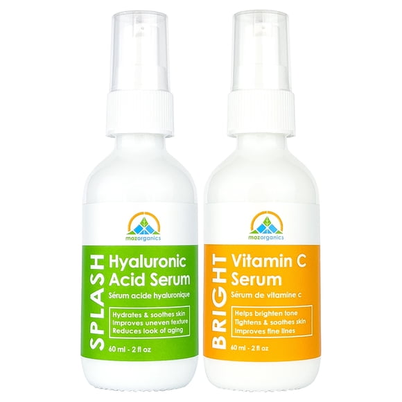 The Serum Set - Best Face Serum Gift Set | Vitamin C Serum & Hyaluronic Acid Serum for Skin Brightening | Dry Skin Serum | Moisturize Your Skin (2fl.oz/60ml)