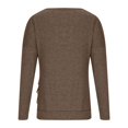 thumbnail image 4 of Timegard Womens Tops Crewneck Long Sleeve Button Solid Color Comfy Blouse Fall Dressy Casual Tunic Tops, 4 of 6
