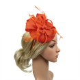 thumbnail image 3 of Pince à Cheveux Faite à la Main pour Femmes, Fascinateur de Mariage Décontracté, Orange (Taille Unique), 3 of 7