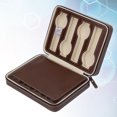 thumbnail image 2 of MasteelfCA Portable Zippered Watch Travel Case Holder 8 Compartments Watches Interior Storage Organizer Watch Collection Travel Bag (Brown 8 Watch Box Compartments), 2 of 7