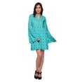 thumbnail image 2 of Moomaya Robe à Manches Longues Évasées pour Femmes, Décontractée, Imprimée, d'Été, Plissée, Kurta, 2 of 6