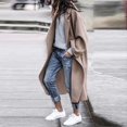 thumbnail image 5 of LinYooLi Women‘s Casual Lapel Button Long Solid Color Wool Blend Coat Loose Trench Coat Overcoat, 5 of 5