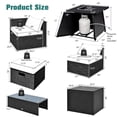 thumbnail image 4 of Costway Ensemble de Mobilier de Terrasse en Rotin 9 Pcs avec Foyer, Gain de Place, avec Housse, Coussin Rouge, 4 of 10