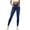 Navy, variant on Women's Elastic Waist Pull on Pants, Faux Denim Jeans Slim Fit Trousers, High Waist Comfortable Work Pants with Pockets for Casual Daily Wear