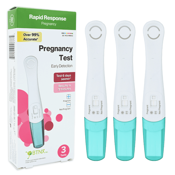 Rapid Response® Test de Grossesse - Résultats en 3 Minutes, Détection Précoce, Test 6 Jours Plus Tôt (3 Tests)