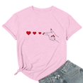 thumbnail image 5 of LUOGENLI T-shirts pour Femme pour Femmes T-Shirt à Col Rond à Manches Courtes Imprimé pour la Journée du Couple T-shirts pour Femmes T-Shirt Graphique T-Shirt Drôle de la Saint-Valentin pour Femmes T-Shirt Graphique Pâques L, 5 of 5
