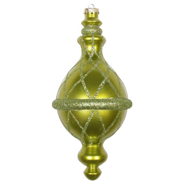 Vickerman MT198873D 10 in. Lime Candy Glitter Net Drop Ornament