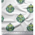 thumbnail image 1 of Soimoi Rayon Fabric Leaves & Floral Block Print Sewing Fabric Yard 42 Inch Wide, 1 of 3
