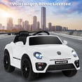 thumbnail image 3 of Patiojoy 12 Toddler Ride On Car Volkswagen Beetle Kids Electric Toy w/Remote Control White, 3 of 6