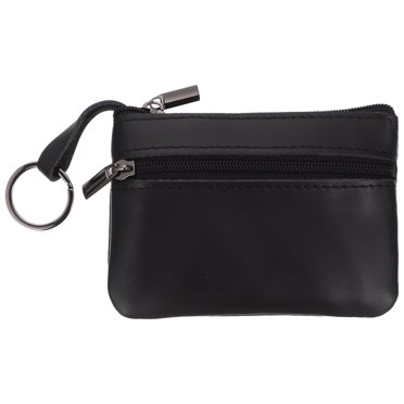 Coin Purse Leather Keychain Design Zipper Small Wallet Coin Change Purse