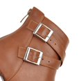 thumbnail image 4 of B91xZ Bottes Compensées pour Femmes Bottes Chelsea Mode Confort Bottines à Talon Bas, Brun 8, 4 of 5