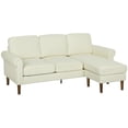 thumbnail image 1 of HOMCOM Canapé Sectionnel Modulable avec Méridienne Modulable Pieds en Bois, 1 of 10