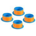 thumbnail image 1 of Unique Bargains Poignée de Rétrécissement 3 Pouces, Distributeur de Pellicule Extensible 4 Pcs Distributeur de Film Extensible Main en Plastique pour Meubles, Bleu, 1 of 5