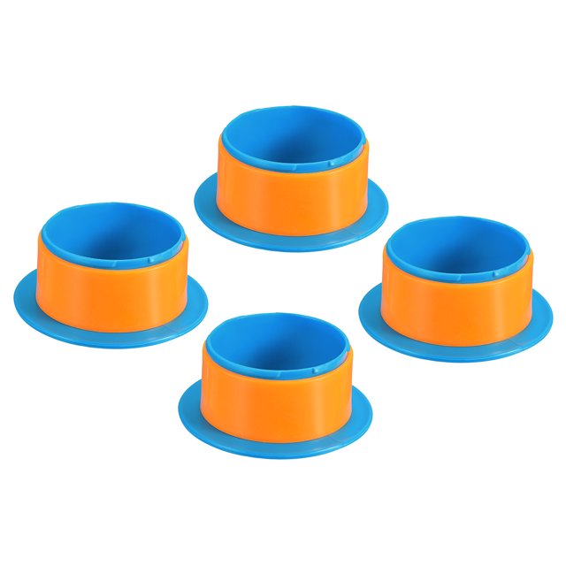 Unique Bargains Poignée de Rétrécissement 3 Pouces, Distributeur de Pellicule Extensible 4 Pcs Distributeur de Film Extensible Main en Plastique pour Meubles, Bleu