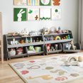 thumbnail image 4 of Costway Kids Toy Storage Organizer with 2 Movable Drawers Open Shelf Compartment for Kids Gray, 4 of 10