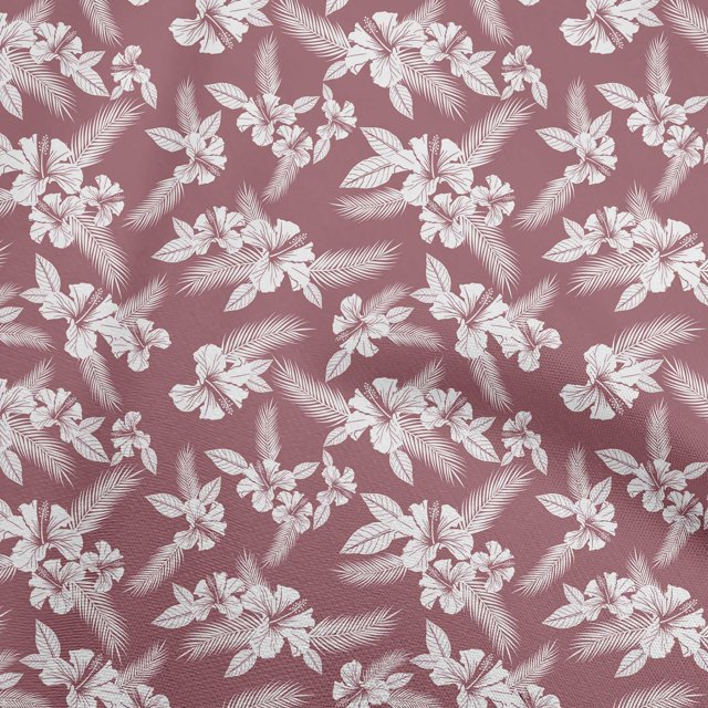oneOone Polyester Spandex Pink Fabric Tropical Sewing Craft Projects Fabric Prints By Yard 56 Inch Wide