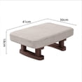 thumbnail image 4 of yuksok Foot Rest with Wooden Legs Rectangle Short Step Stool for Bedroom Hotel Dorm Plain Color, 4 of 9