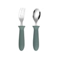 thumbnail image 1 of RKSTN stainless steel children fork spoon 304 Stainless Steel Children's Fork Spoon-piece Set With Handle Baby Eating Spoon Training Chopstick Set, 1 of 4
