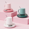 thumbnail image 1 of Cagogo under $5 3Pcs Mug Warmer, Smart Coffee Mug Warmer, 3 Temperature Settings USB Desk Warmer, Auto Shut Off Cup Heater, Beverage Temperature Control Mat, 1 of 9