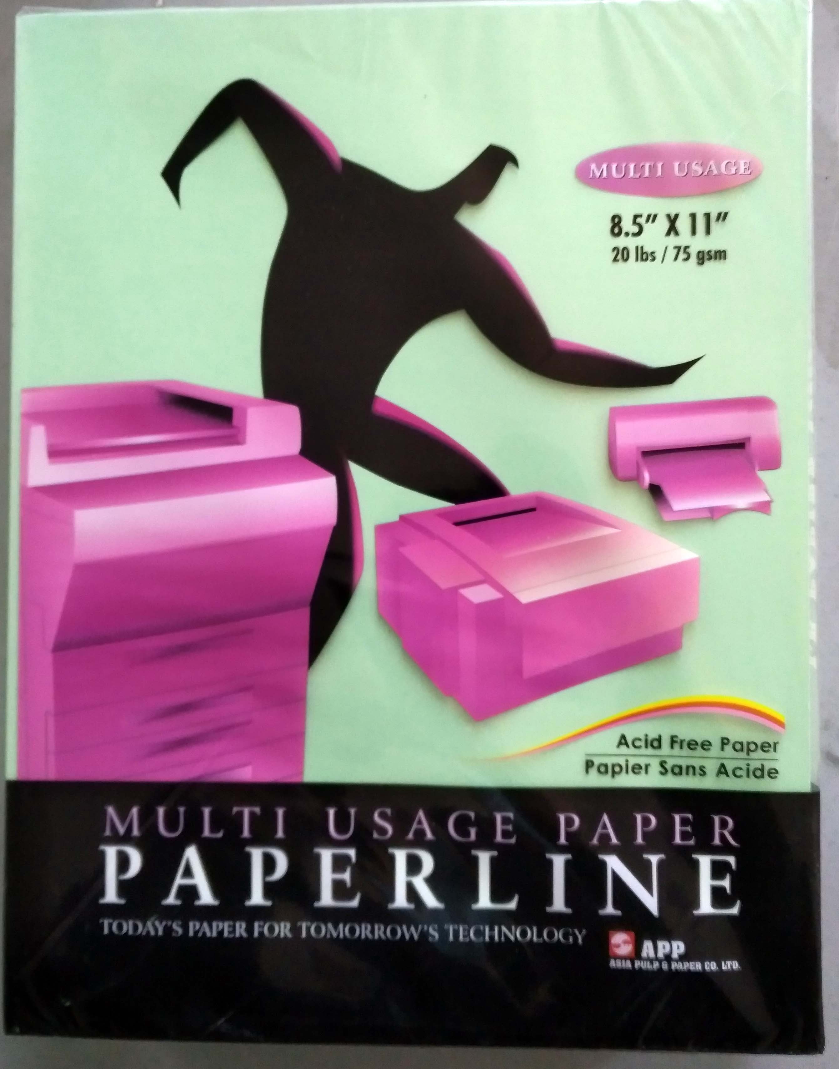 Colour Multi Usage Paper, 20 lbs, 8.5" x 11", green