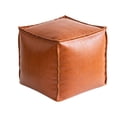 thumbnail image 2 of Housse de Pouf en Faux Cuir Non Rembourrée Repose-Pieds de Rangement pour Usage Intérieur Extérieur, 2 of 7
