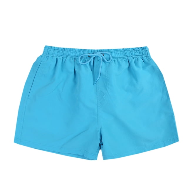Birdeem Mens Shorts Mens Casual Surfing Solid Color Drawstring Elastic Quick-Dry Beach Shorts