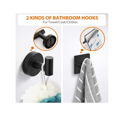 thumbnail image 3 of 5 Piece Bathroom Hardware Set, Includes 16 Inch Bath Towel Bar, Toilet Paper Holder, Robe Hooks, 304 Stainless Steel，Stainless Steel Round Wall Mounted，Best Christmas Gift, 3 of 7