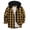 Yellow#mens plaid hooded jacket, variant on aohooy Buffalo Plaid Flannel Mens Shirts Fall Jackets Long Sleeve Button Down Hoodie Lightweight Casual Shirts Coat Outerwear Orange,XXL