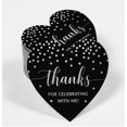 thumbnail image 2 of Inkdotpot Pack Of 100 Real Silver Foil Paper Tags Thanks For Celebrating With Me Birthday Favor Hang Tags, 2 of 6