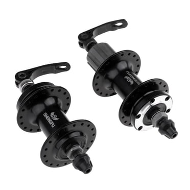 jinwen 1 Pair Bike Front & Rear Hub Disc Brake Hub Bearing Hub Black Low-friction 36 Holes