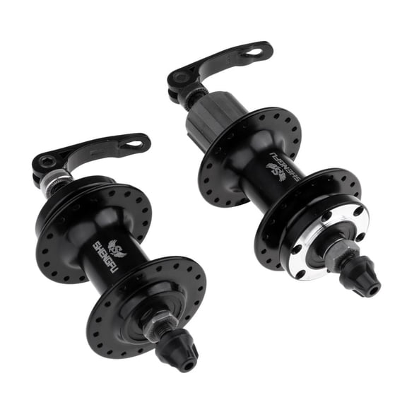 jinwen 1 Pair Bike Front & Rear Hub Disc Brake Hub Bearing Hub Black Low-friction 36 Holes