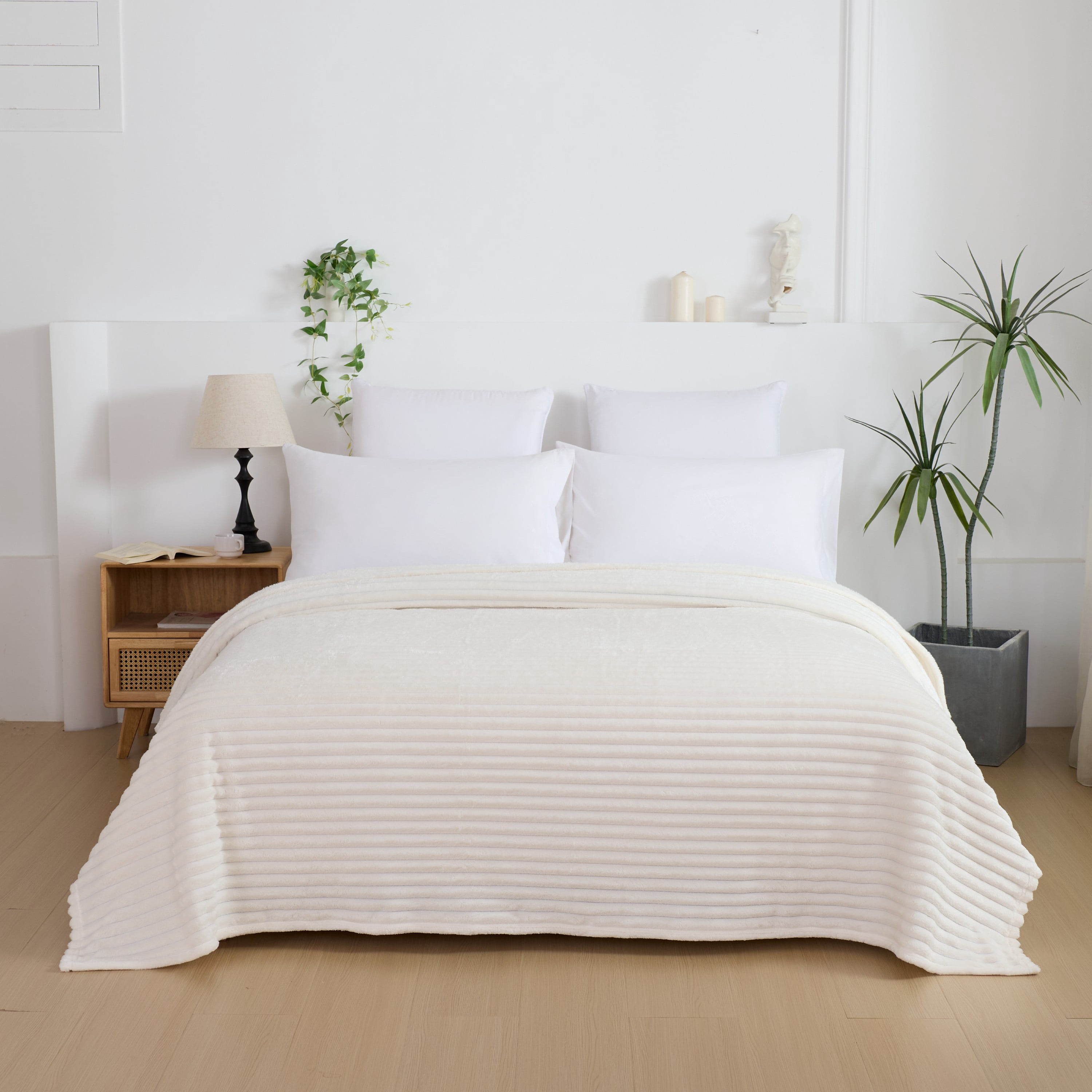 Mainstays Rib Blanket White DQ