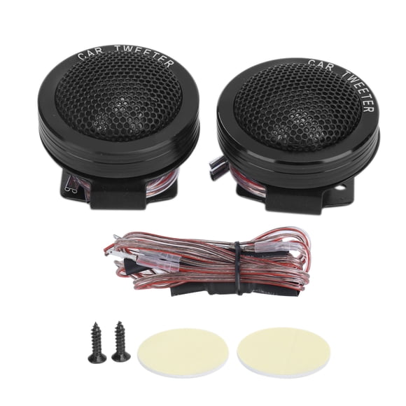 Tweeter Audio de Voiture, Haut-Parleur Universel 35hz-20kHz Réponse Haute Fréquence Mini Tweeter Diviseur Intégré 150W 4 Ohms 98dB Paire Dôme Tweeter pour Système Audio Noir