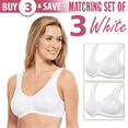 thumbnail image 2 of Carole Martin Soutien-gorge de Confort Pleine Liberté Sans Armatures à Fermeture avant Style 7218 Ensemble de 3 - Rouge 38, 2 of 27