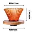 thumbnail image 3 of Cagogo under $5 Glass Coffee Filter, Colorful Glass Coffee Filter, Hand Drip Coffee Maker Reusable Filter Mug, Portable Glass Coffee Brewer with Removable Wooden Base, Pour Over Coffee Maker, 3 of 6