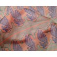 thumbnail image 4 of oneOone Silk Tabby Fabric Peacock Block Decor Fabric Printed BTY 42 Inch Wide, 4 of 4