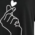 thumbnail image 5 of Hauts d'Été pour Femmes 2023 Mode pour Femmes Imprimé Love Col Rond Ample T-shirt à Manches Courtes Haut Blouse Chandail, 5 of 5