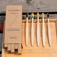 thumbnail image 3 of Amdohai 5Pcs/Set Natural Bamboo Toothbrushes Soft Bristles Bamboo Handle for Home Hotel Travel Use, 3 of 5