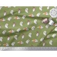 thumbnail image 2 of Soimoi Moss Georgette Fabric Ghost Halloween Print Sewing Fabric Yard 42 Inch Wide, 2 of 3