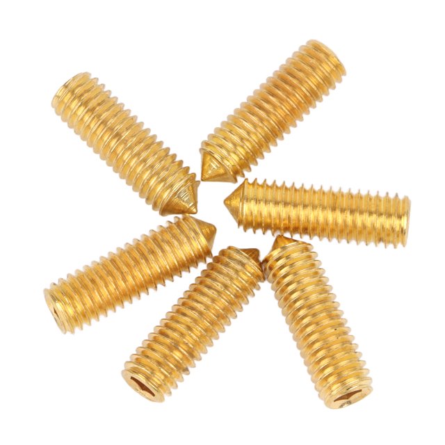 6PCS Guitar Saddle Bridge Height Adjustment Hex Screws Electric Guitar Hardware Tremolo Bridge System Parts