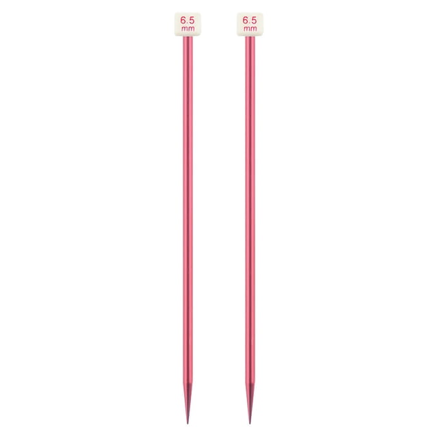 kurtrusly Color Random Knitting Needles Glove Portable Aluminum Weaving Needle Handknitting Tool Needleworking Equipment 6.5mm 1Set