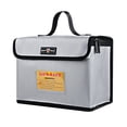 thumbnail image 1 of MesaSe Portable Fireproof Explosionproof Lipo Battery Guard Bag Large Storage Space for Battery Storage and Charging with Double Metal Zipper Case Pouch  260*130*190mm, 1 of 7