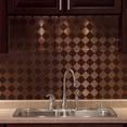 thumbnail image 2 of Fasade Miniquattro Vinyl Backsplash Panel Oil Rubbed Bronze 6x6 Inch Sample, 2 of 5