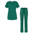thumbnail image 1 of Adar Uniforms Women's Scrub Set - Enhanced V-Neck Top/Multi Pocket Pants, 1 of 7
