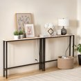 thumbnail image 1 of Ktaxon 79" Narrow Console Sofa Table with Power Outlets and USB Ports, Long Couch Table with Metal Frame and Charge Station with 4.9ft Extension Cord, Walnut, 1 of 9