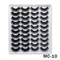 thumbnail image 1 of False Eyelashes Faux Mink Lashes 20 Pairs Long Dramatic Fluffy Volume Natural Fake Eyelashes Value Pack MC-10, 1 of 5