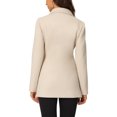 thumbnail image 3 of Manteau Caban d'Hiver pour Femmes à Manches Longues, à Double Boutonnage, à Boutons, TP Beige, 3 of 6